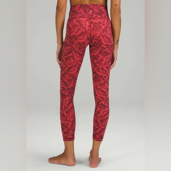 lululemon athletica Pants - Lululemon Wunder Under HR Tight 25"-Spray Leaf Fireside